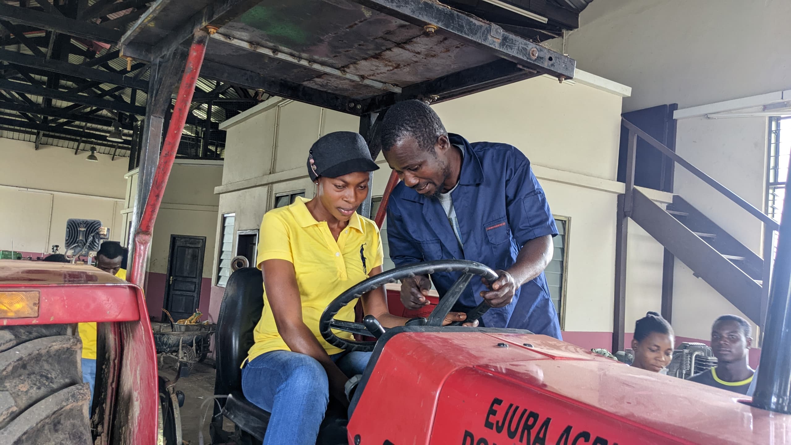 Students learning modern agriculture